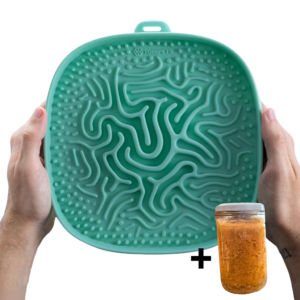 Licki Maze alfombra de lamer + alimento natural